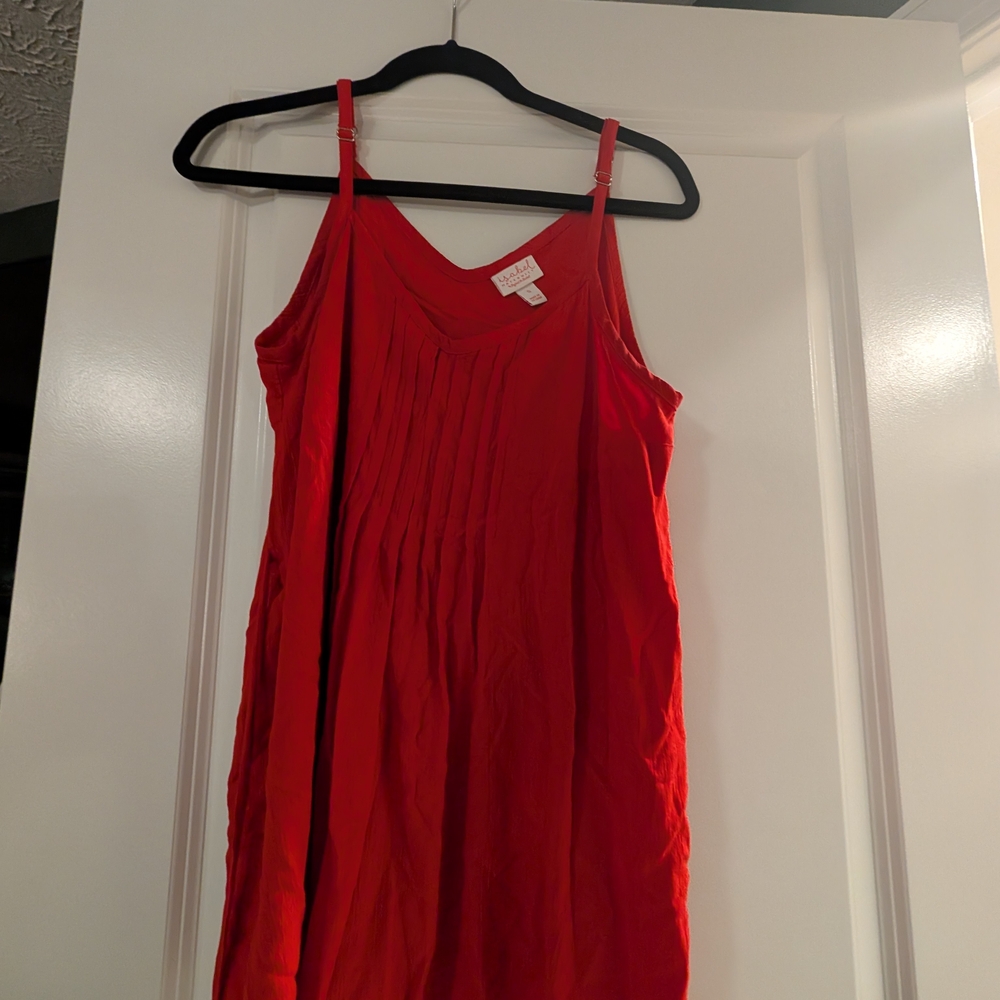 Red Sleeveless Maternity Top